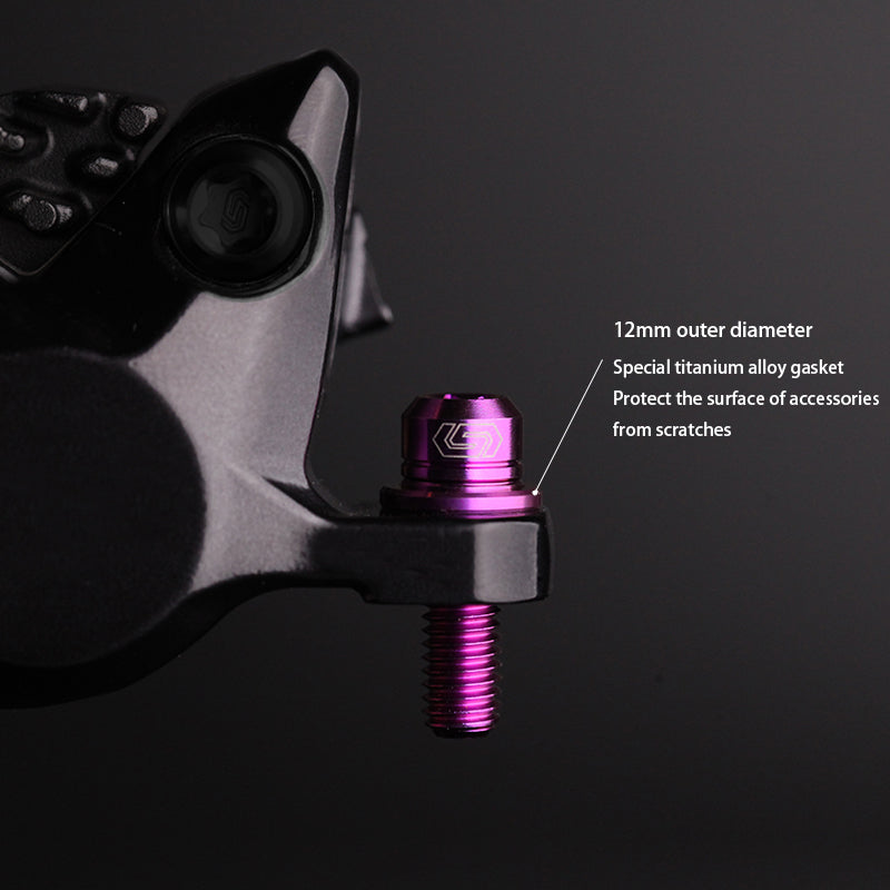 Rondella a gradino M6 in titanio S-PARTS per freno a disco Freno a disco idraulico Shimano SRAM Magura Avid Trickstuff XT SLX XTR Codice guida