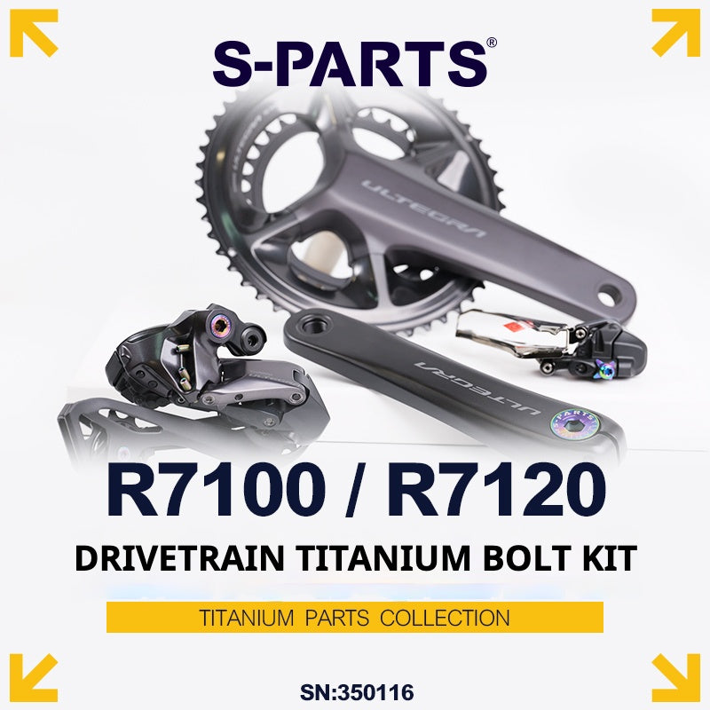 Kit de boulons en titane S-PARTS pour Shimano R7100 / R7120 mécanique – Mise à niveau de transmission 13 pièces
