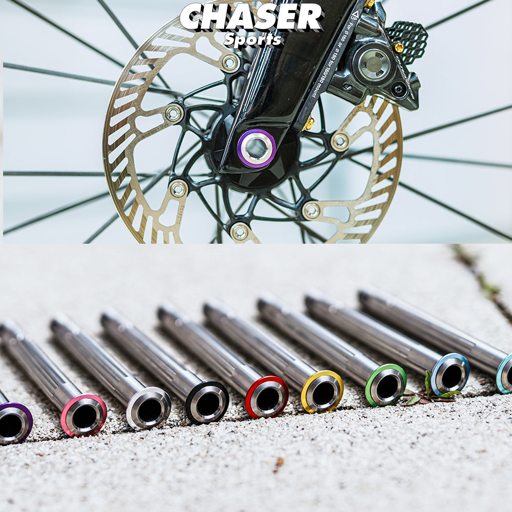 Chaser Ultraléger Jeu d'Axles Traversants en Titane pour GIANT TCR & Propel | TC11 Titane | 116mm/161mm | 37g la Paire