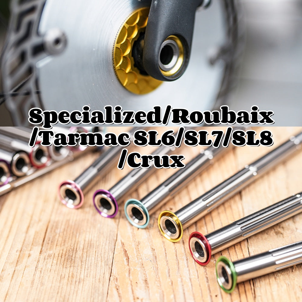 Jeu d'axes traversants ultra-légers en titane pour vélos de route - Compatible avec Specialized/Roubaix/Tarmac SL6/SL7/SL8/SL9/Crux