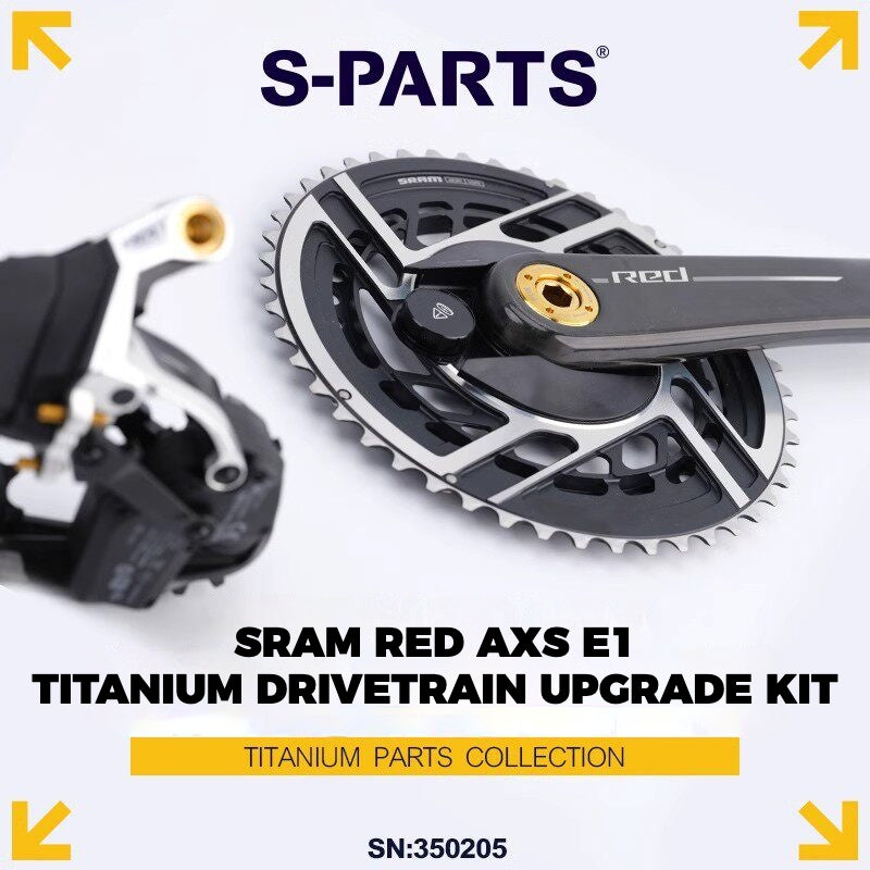 S-PARTS Titanium Drivetrain Hardware – SRAM RED AXS E1 Compatible Upgrade Kit