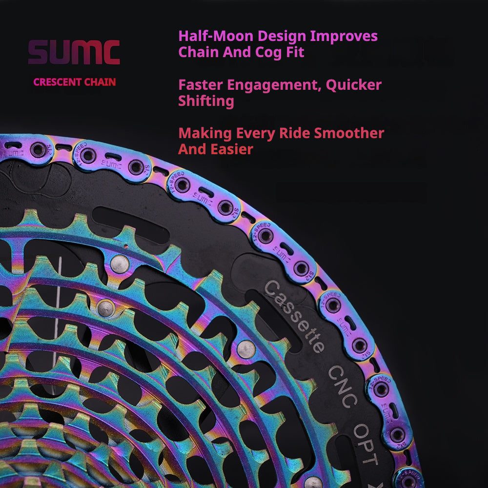 SUMC Coroa Crescent de 12 Velocidades – S12PRO~291g / S12ELPRO~280g / S12SLPRO~262g – Compatível com Shimano & SRAM