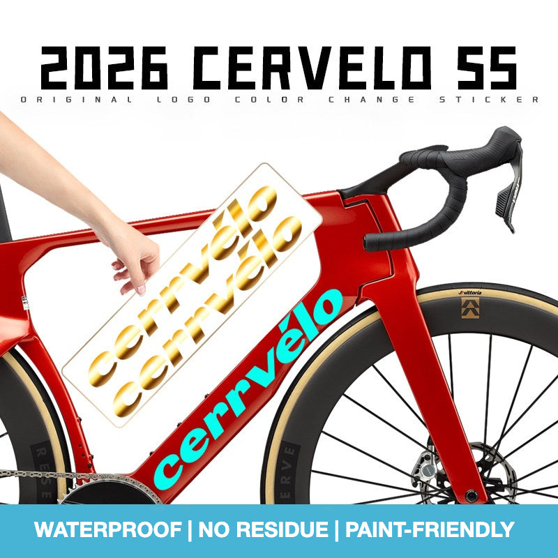 Custom OEM Logo Decals for 2026 Cervélo S5 Road Bike Frame | Waterproof Overlay Stic(Please leave your frame size in the order notes when placing your order.)