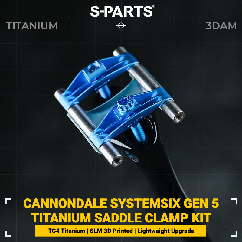 Kit de Yoke para Abraçadeira de Selim em Titânio S-PARTS para Cannondale SystemSix Gen 5 | Upgrade de Canote Leve Impresso em 3D