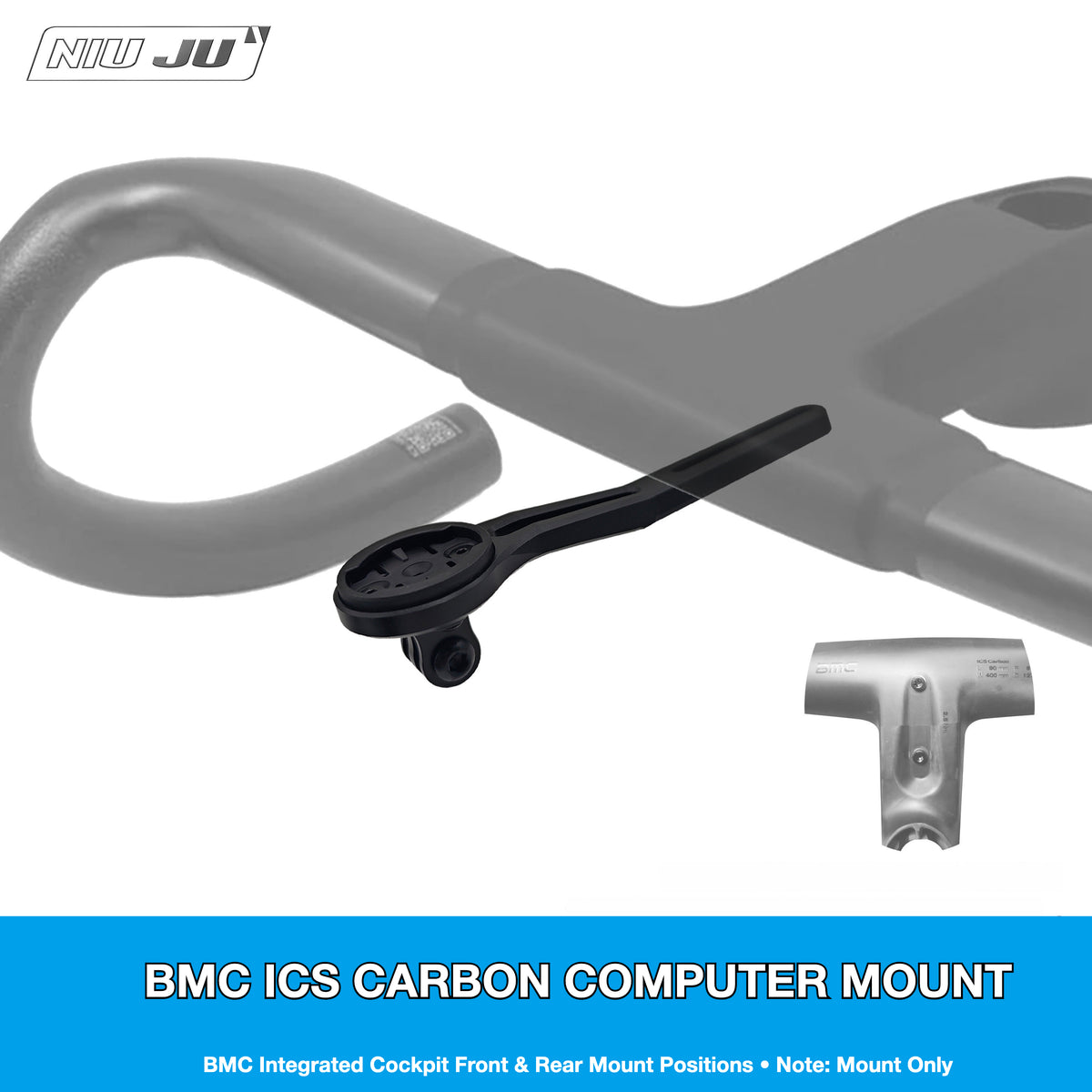 NIUJU BMC ICS Carbon Computer Mount | Garmin 1050 Wahoo Aero Cockpit Mount