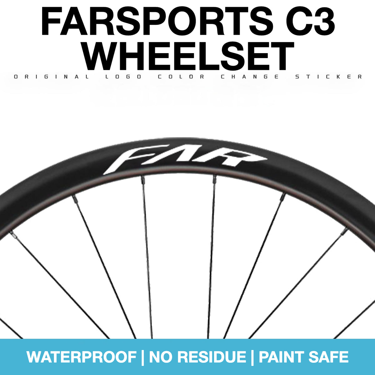2025 FARSPORTS C3 Wheel Decal Sticker Kit – Logo Cover & Color Change