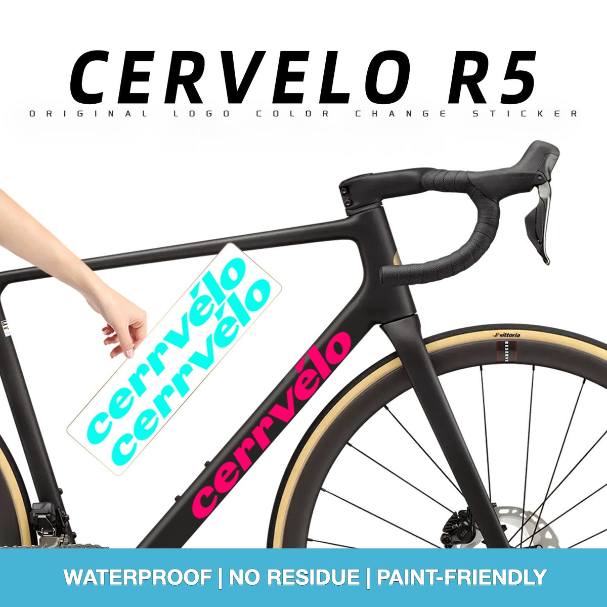 Custom OEM Logo Decals for 2026 Cervélo R5 Road Bike Frame | Waterproof Overlay Stickers(Please leave your frame size in the order notes when placing your order.)