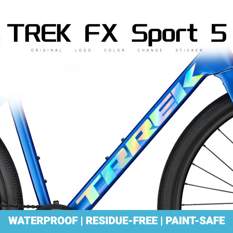 TREK FX5 Downtube Logo Decal | Custom Color Change Frame Sticker Waterproof Bike Graphic