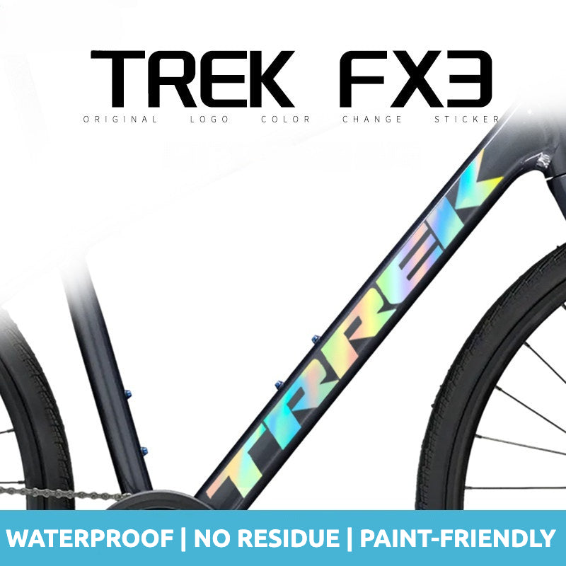 Kit d'autocollants pour cadre Trek FX 3 – Changement de couleur du logo pour vélo hybride de fitness Trek FX3