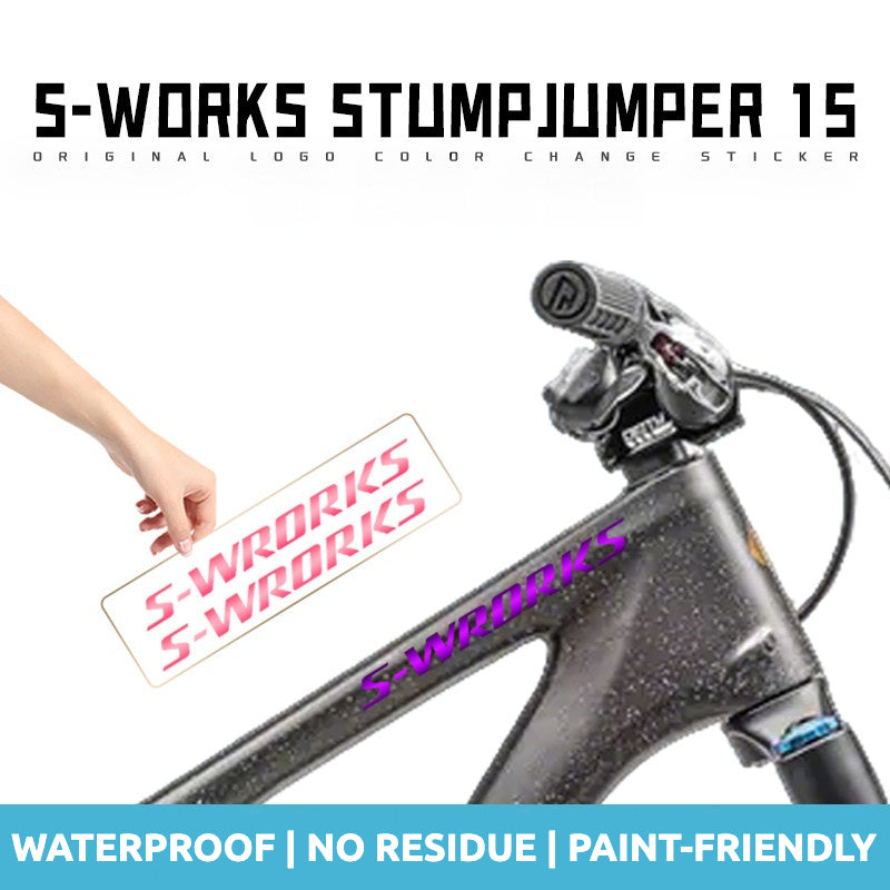 Specialized S-Works Stumpjumper 15 Frame Logo Cover Decal Sticker | Waterproof Custom MTB Frame Decal