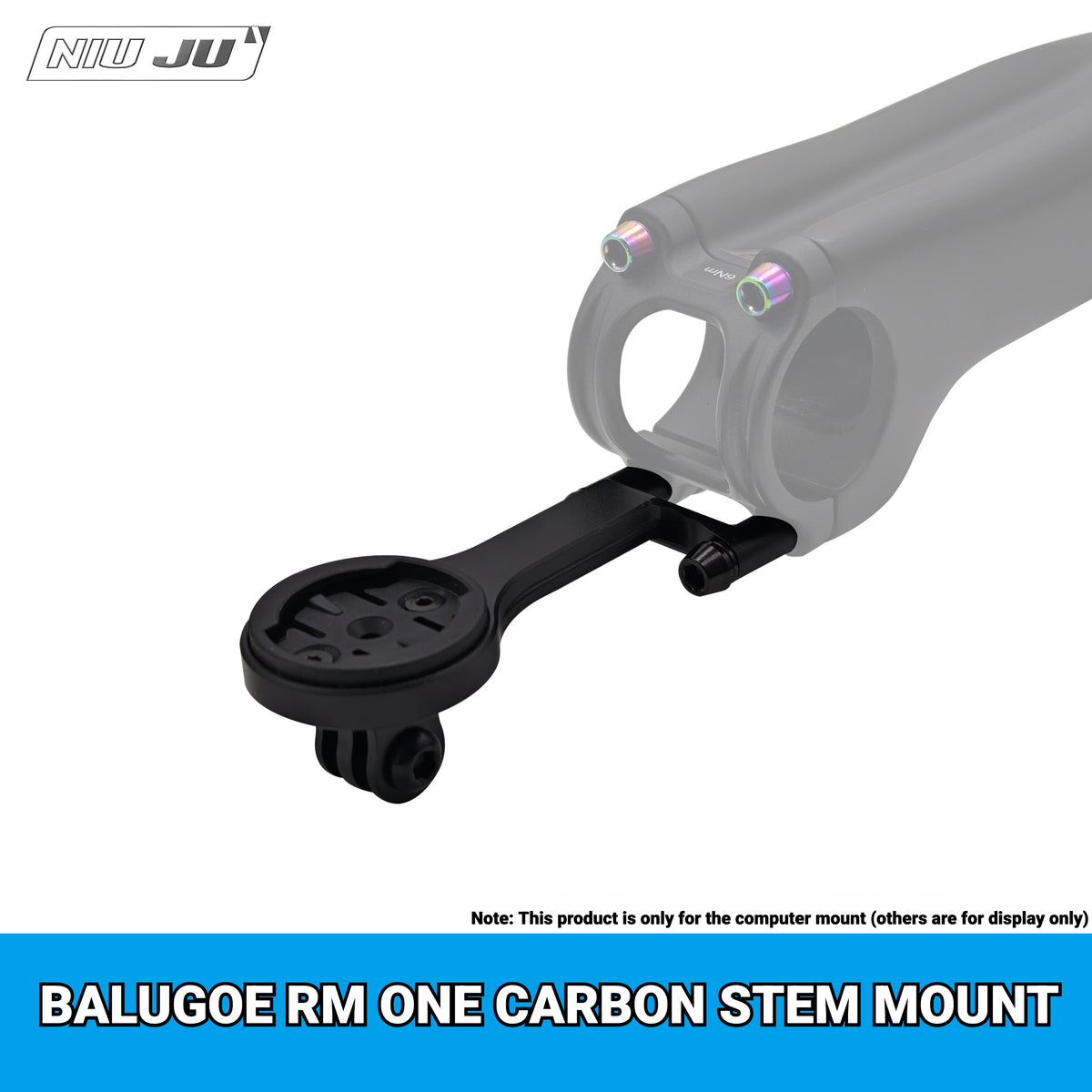 BALUGOE RM ONE Carbon Stem Computer Mount | Garmin Wahoo Aero Bike Mount Extension