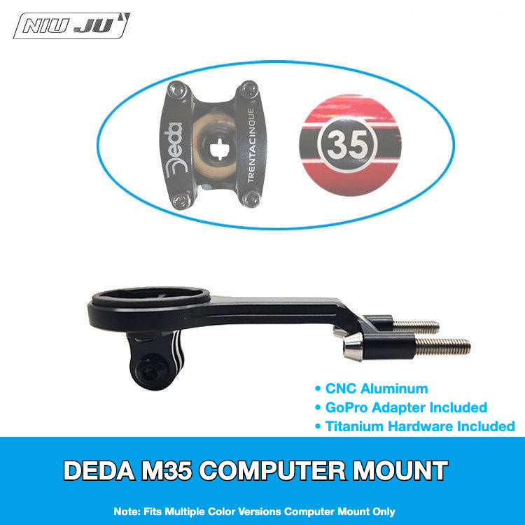 NIUJU DEDA M35 Computer Mount | Lightweight CNC Garmin Wahoo Stem Mount