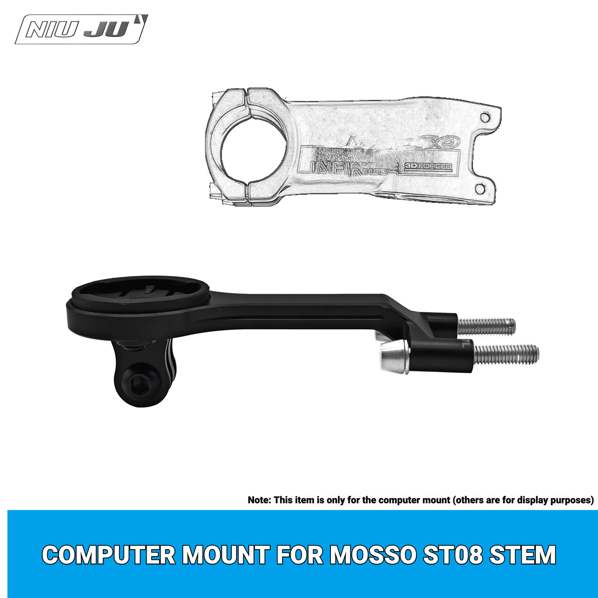 TORQUE Aluminum Computer Mount for MOSSO ST08 Stem | Garmin Wahoo Bike Mount