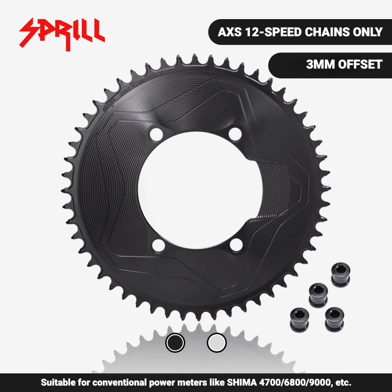 PASS QUEST SPRILL X110BCD 3mm Offset Narrow-Wide Chainring | SRAM AXS 12-Speed 7075