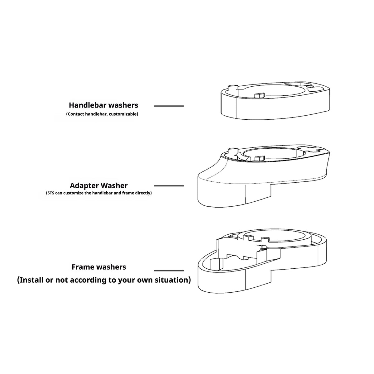 Adattatore base serie sterzo Cannondale per manubri integrati THE ONE PRO, Madone, Vision, FSA