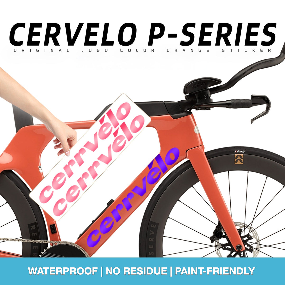 Custom OEM Logo Decals for 2026 Cervélo P-Series TT Bike Frame | Waterproof Overlay Stickers(Please leave your frame size in the order notes when placing your order.)