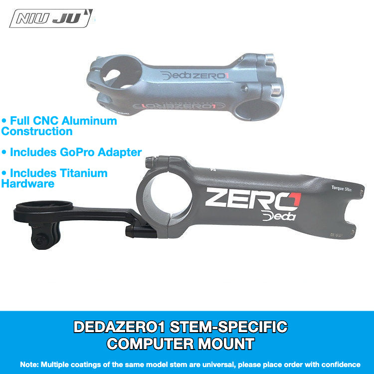 NIUJU DEDA ZERO 1 Computer Mount | Lightweight Garmin Wahoo GoPro Mount