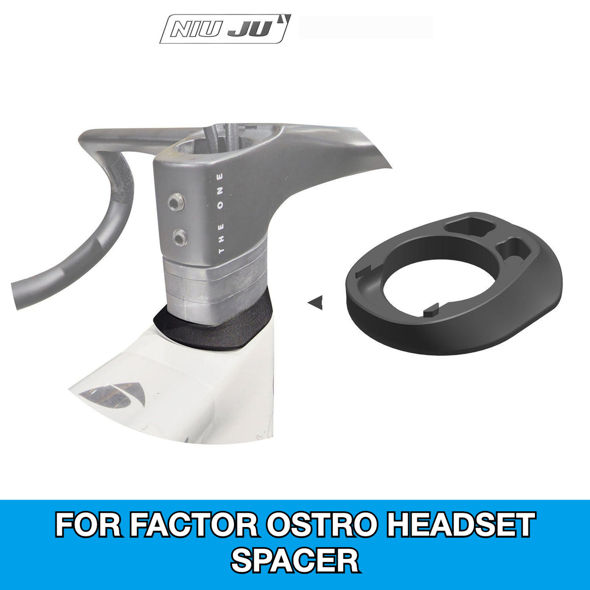NIUJU Factor Ostro Integrated Headset Spacer – Custom Cockpit Adapter for THE ONE / VISION / EXS / DEDA Handlebars