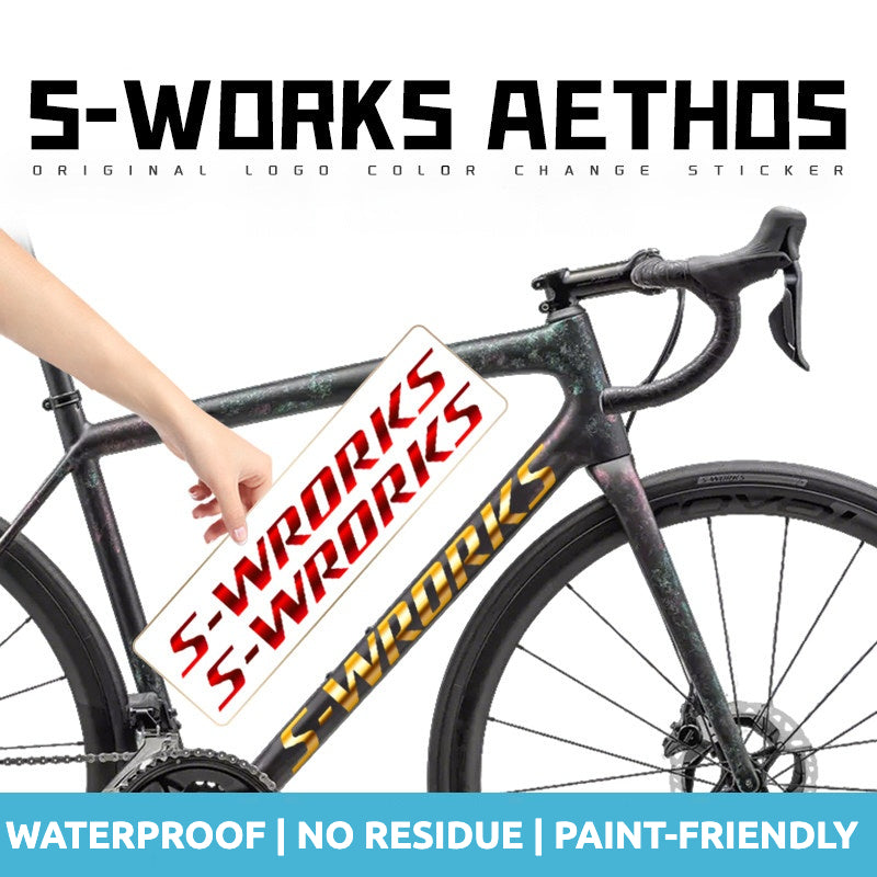 Specialized S-Works Aethos Frame Logo Cover Decal Sticker | Waterproof Custom Lightweight Road Bike Frame Decal