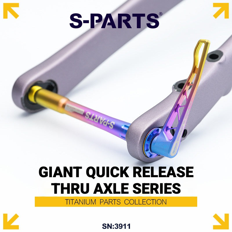 S-PARTS Titanium Quick Release Thru Axle for Giant Road Bikes | Lightweight TC4 Titanium Upgrade