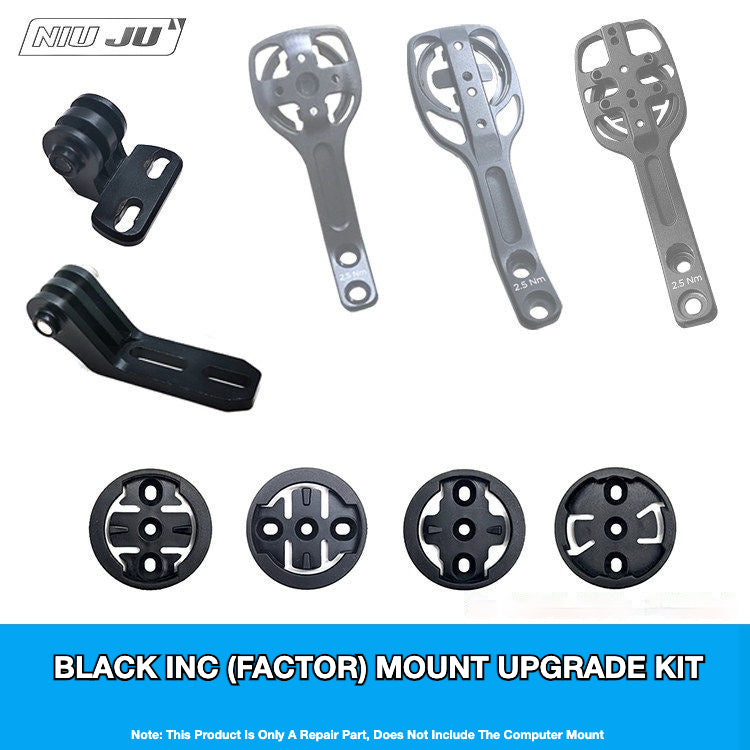 BLACK INC Integrated Computer Mount for FACTOR Bikes | Garmin Wahoo GoPro Compatible