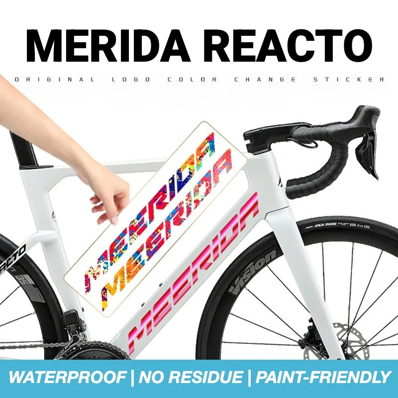 Adesivos com Logo OEM Personalizado para Quadro de Bicicleta de Estrada Merida Reacto | Etiquetas de Sobreposição à Prova d'Água