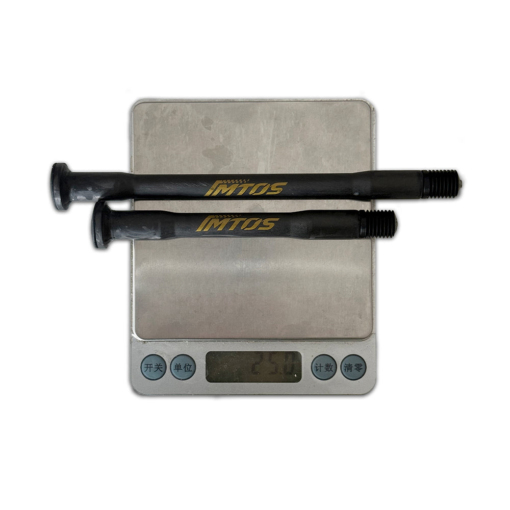 Eixo Passante Ultra-Leve de Carbono IMTOS 25–28g para Bicicletas de Estrada | Universal P1.0 / P1.5 / P1.75