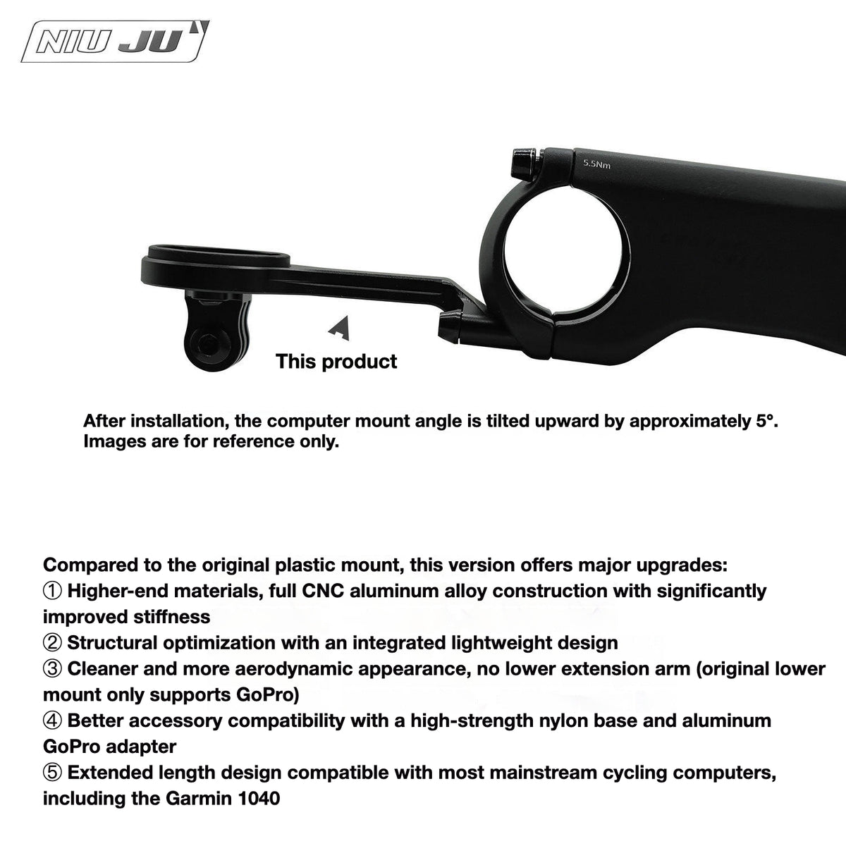 Computer Mount | Titanium Bike Computer Mount for New Giant Propel
