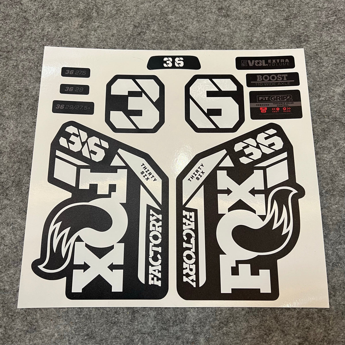 Custom Decal Kit for 2021–2024 FOX 36 FACTORY Fork | Waterproof MTB Fork Stickers | AM / Enduro