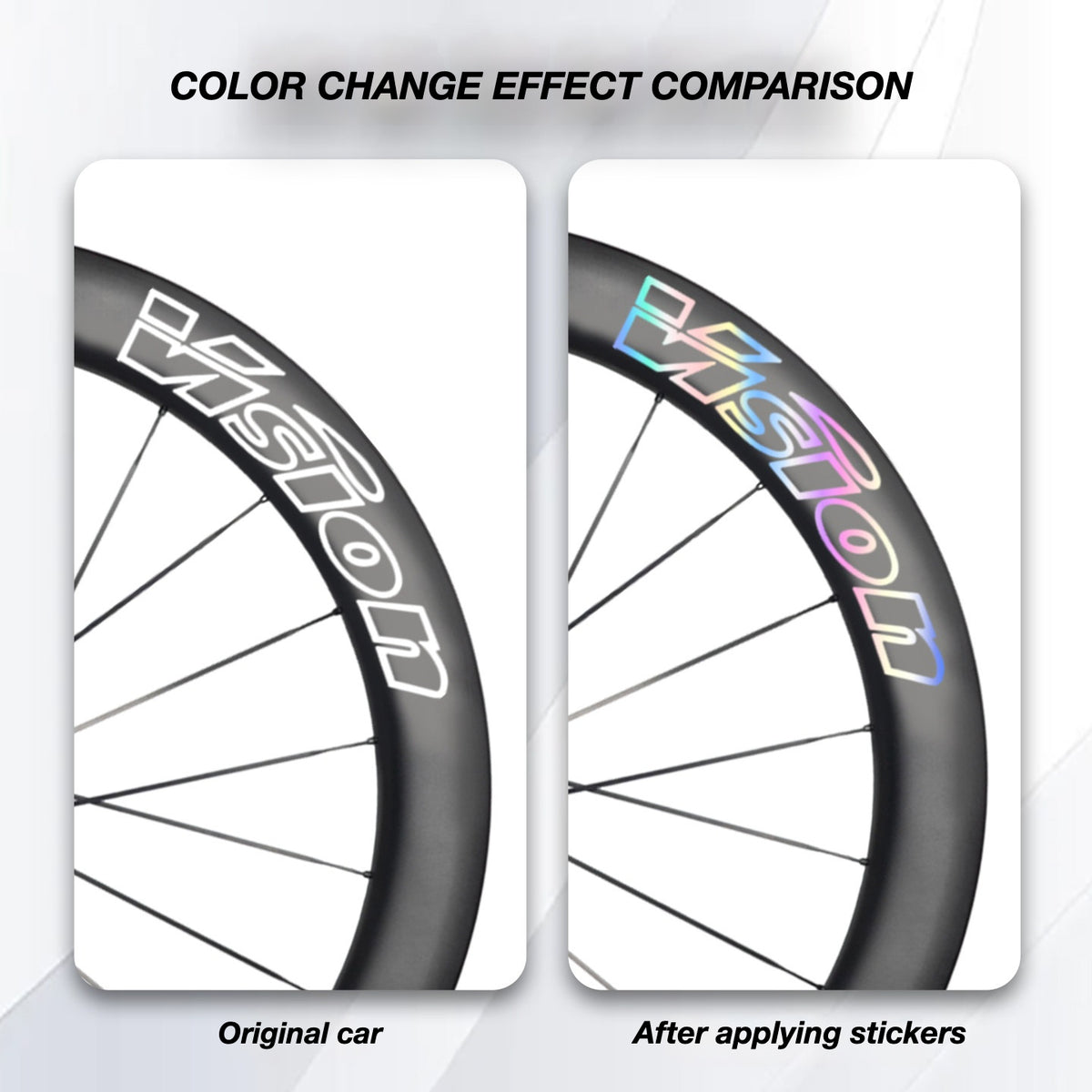 Custom Decal Kit for VISION METRON 60 RS Wheels | Road Bike Carbon Wheel Rim Wrap Stickers(Complete Wheelset Decal Kit + Spare Set)