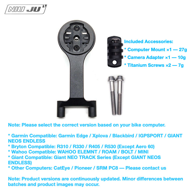 Extension de support pour compteur Torque compatible avec potence GIANT CONTACT SLR TEAM – Support pour compteur vélo WAHOO