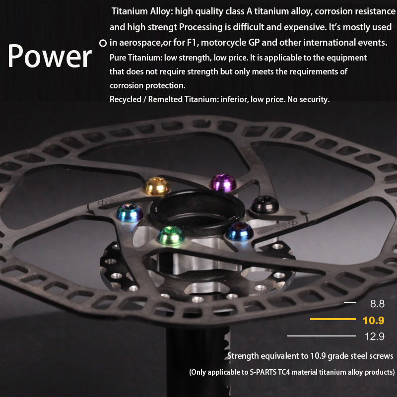 Vite per disco freno a disco in lega di titanio per mountain bike S-PARTS M5x10mm