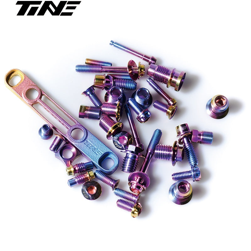 Kit de Parafusos TiNE Ultraleve de Titânio para Shimano Dura-Ace 9270 / Ultegra 8170 / 105 7170 – Cores Múltiplas