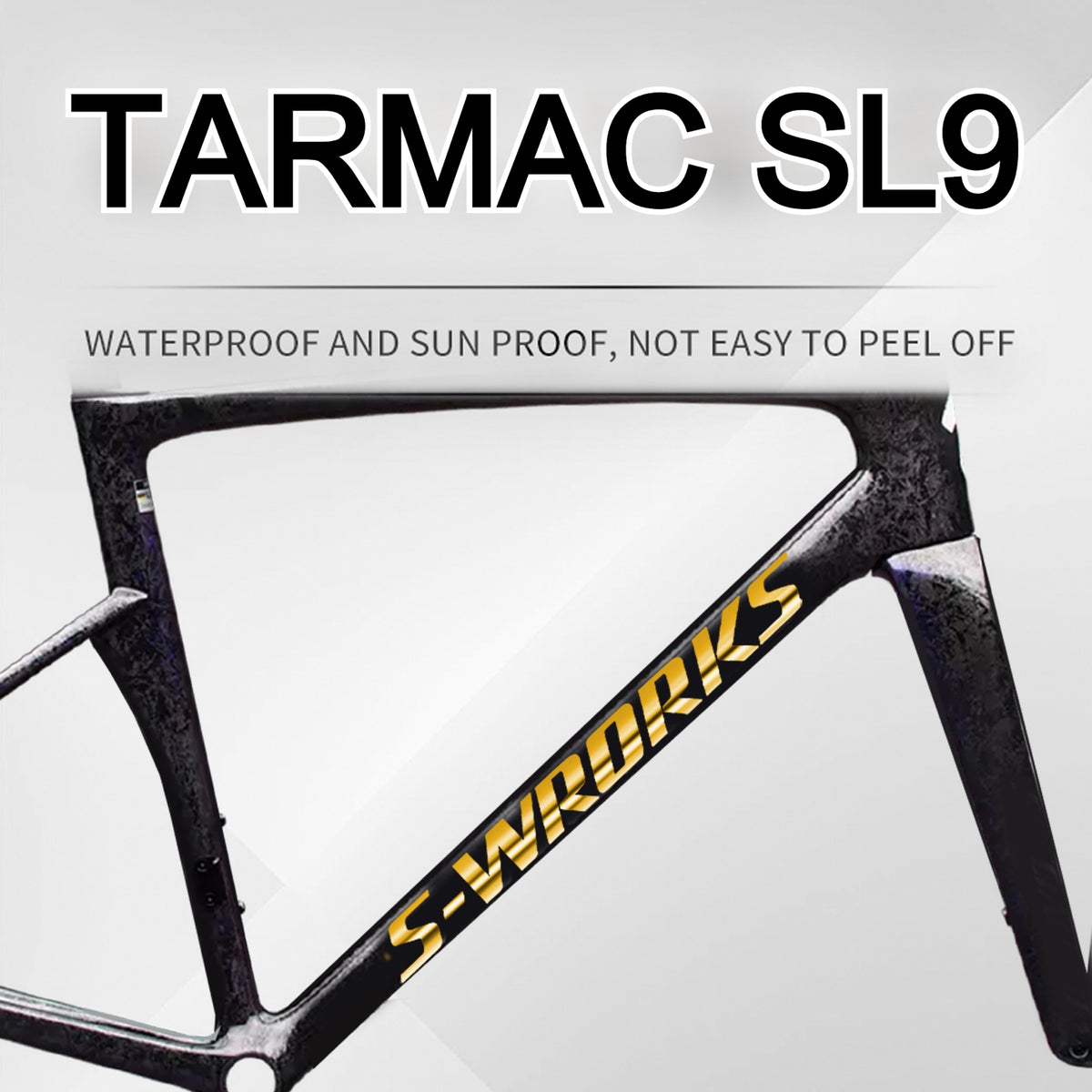 Specialized S-Works Tarmac SL9 Frame Logo Decals – Custom Color Waterproof Replacement Stickers