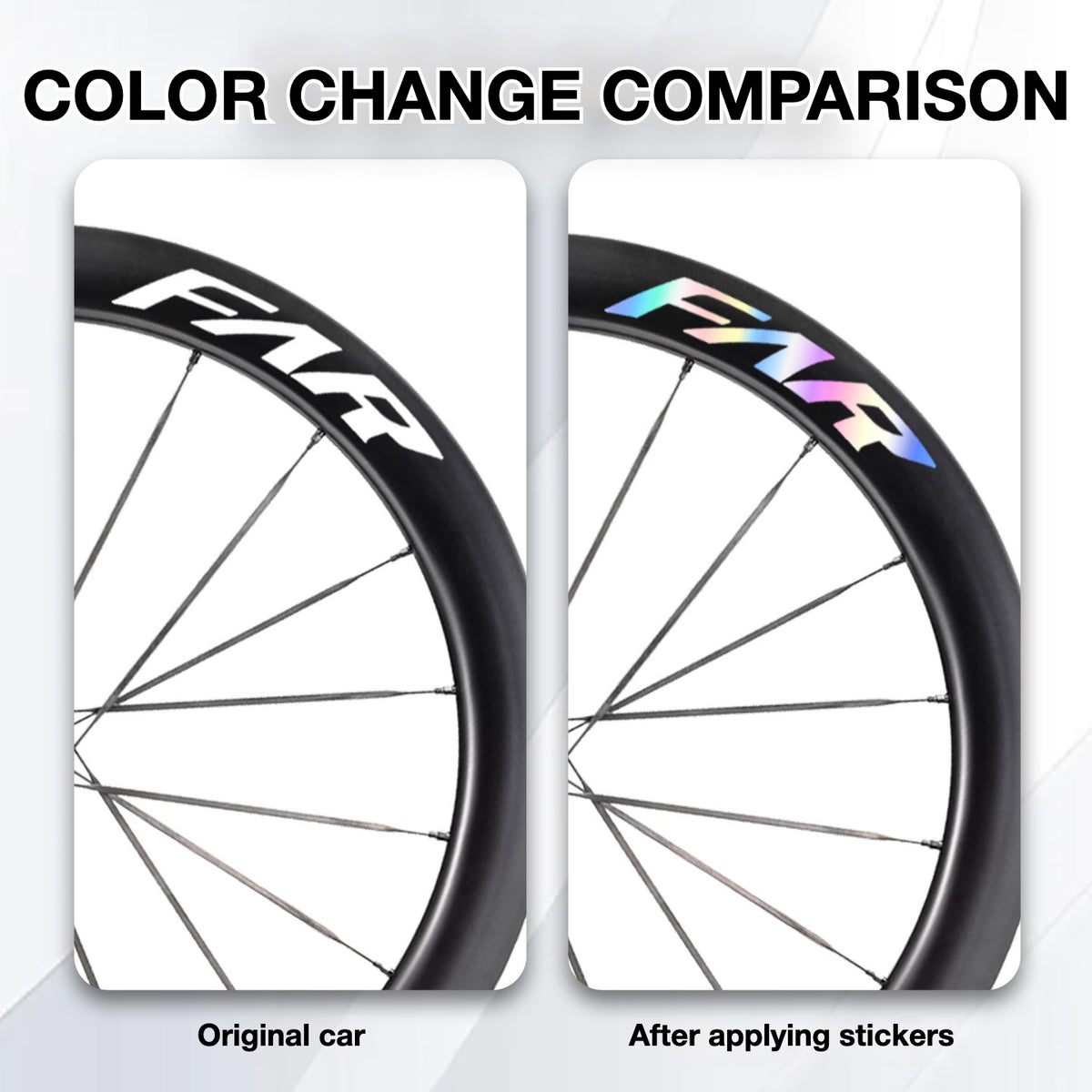 2025 FARSPORTS S6 Wheel Decal Sticker Kit – Logo Cover & Color Change