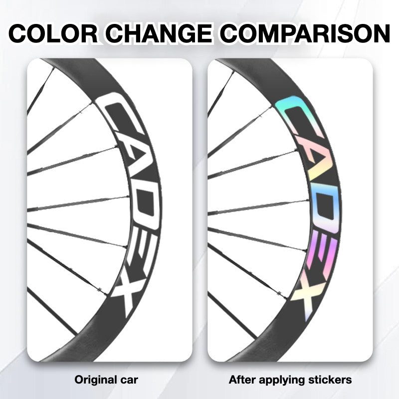Cadex 50 Ultra Wheel Decal Sticker Kit – Premium Logo Cover & Color Change