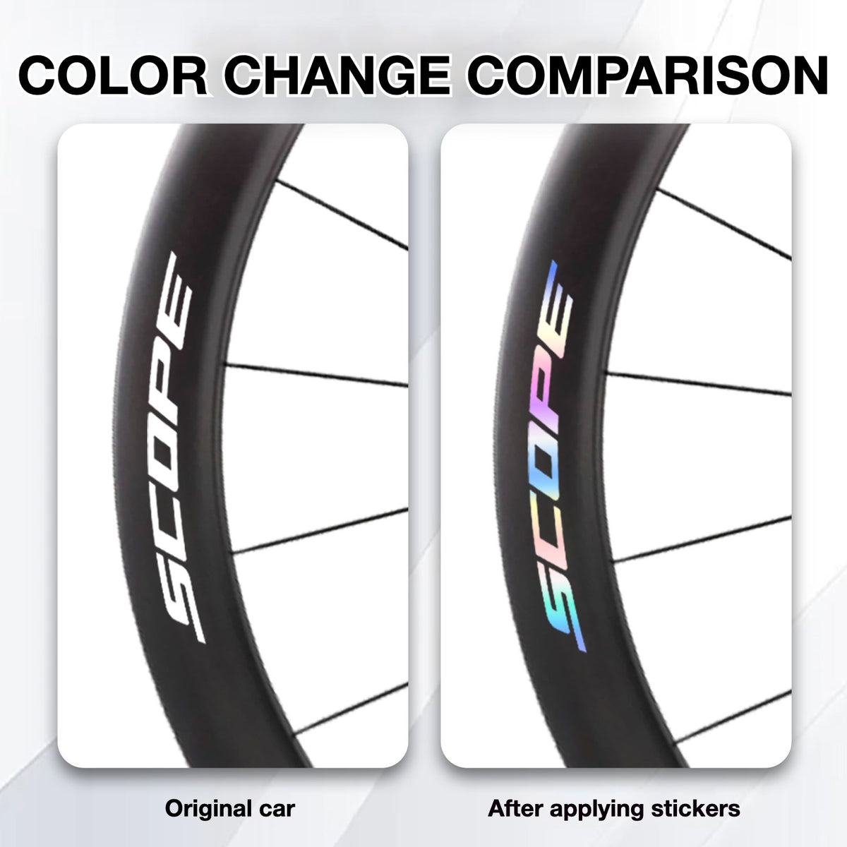 Scope R4.A NEW Wheel Decal Sticker Kit – Logo Cover & Color Change
