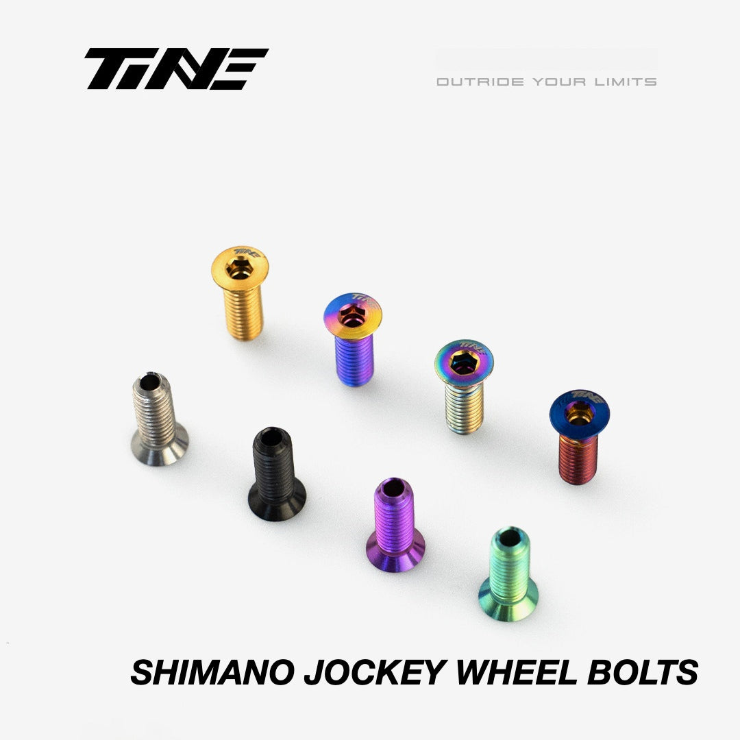 TiNE Titanium Shimano Jockey Wheel Bolts | Ultra-Light Road Bike Pulley Bolts