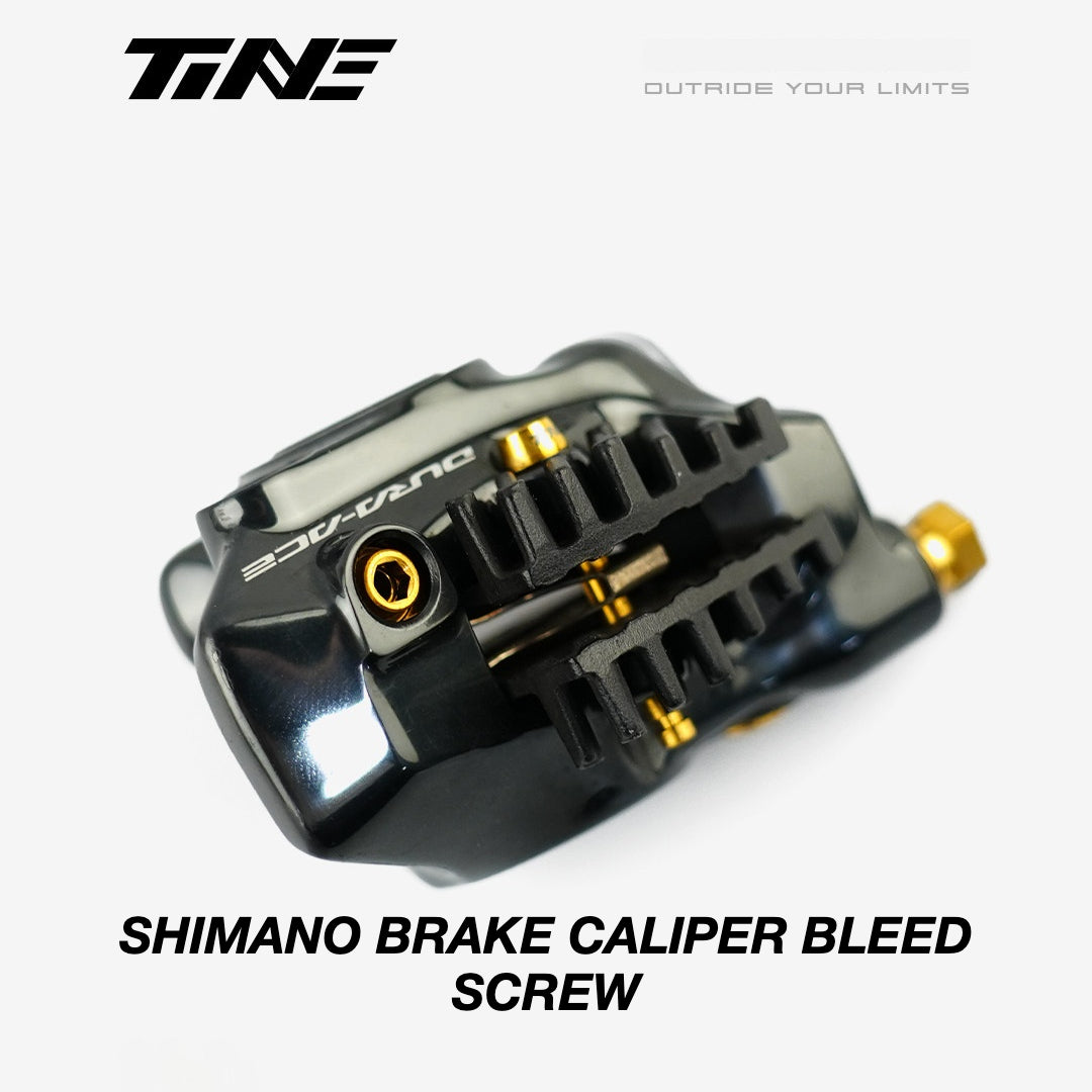 Parafuso de Sangria para Pinça de Freio Shimano em Titânio TiNE | Upgrade Ultraleve para Bicicleta de Estrada