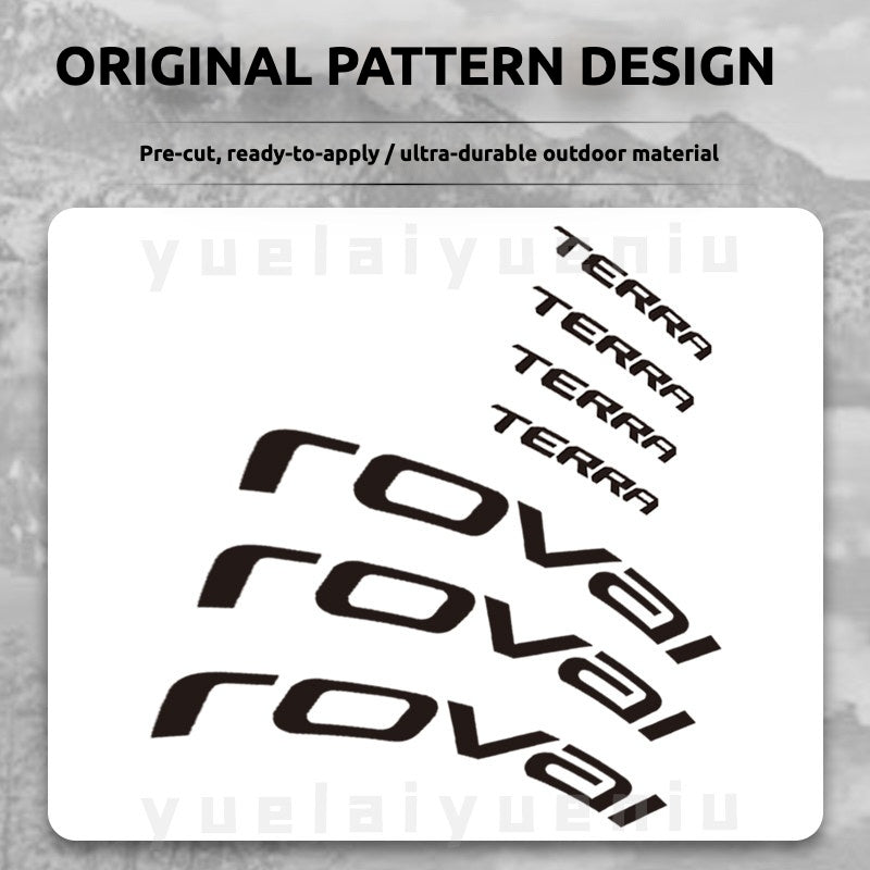 ROVAL TERRA Wheel Decal Kit | Custom Color Logo Stickers for Gravel & Road Bike Wheels