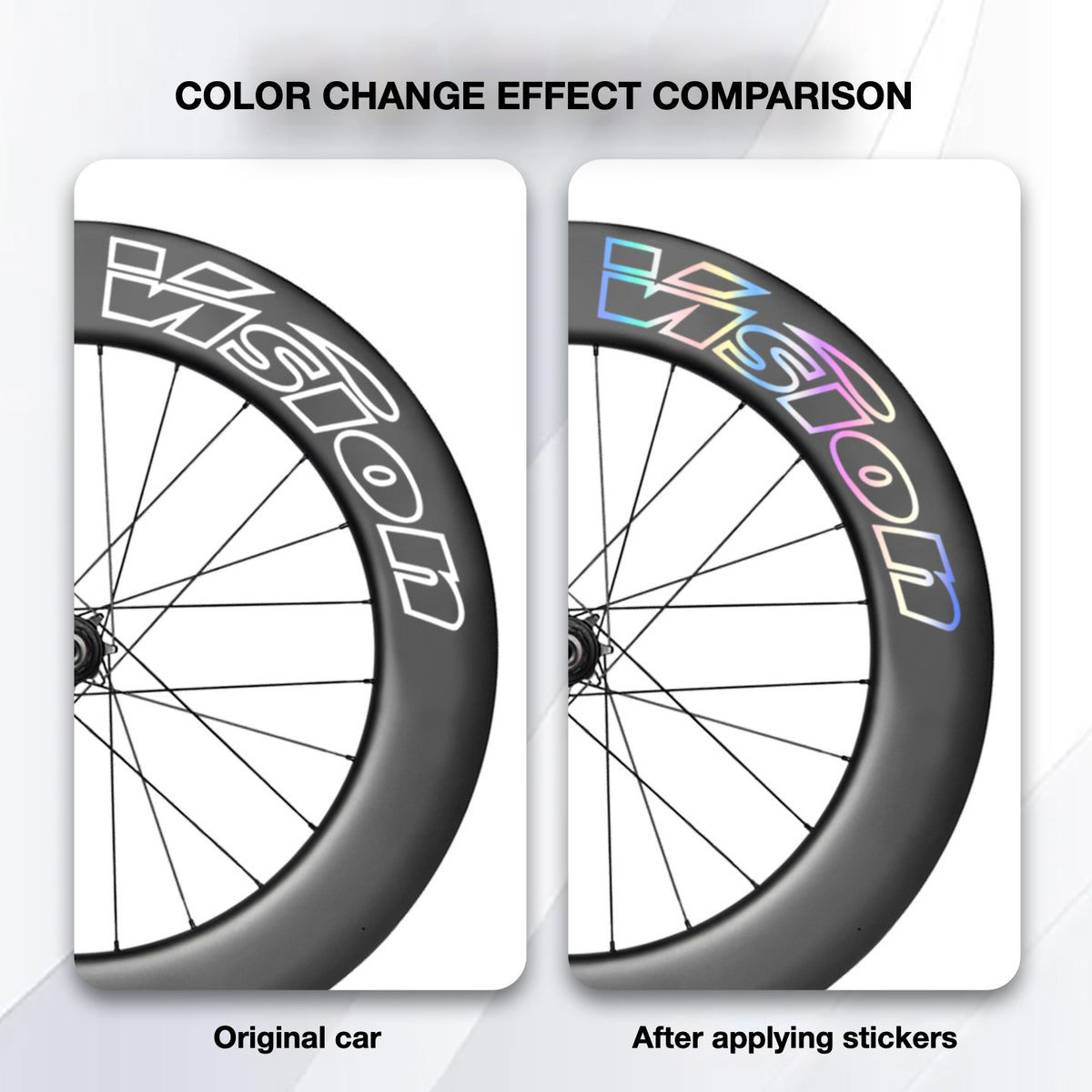 VISION METRON SL91 Single Wheel Decal Kit | Aero Carbon Rim Graphics