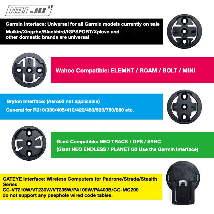 Support de compteur NIUJU DEDA ZERO | Support de potence léger pour Garmin Wahoo pour Colnago CLX