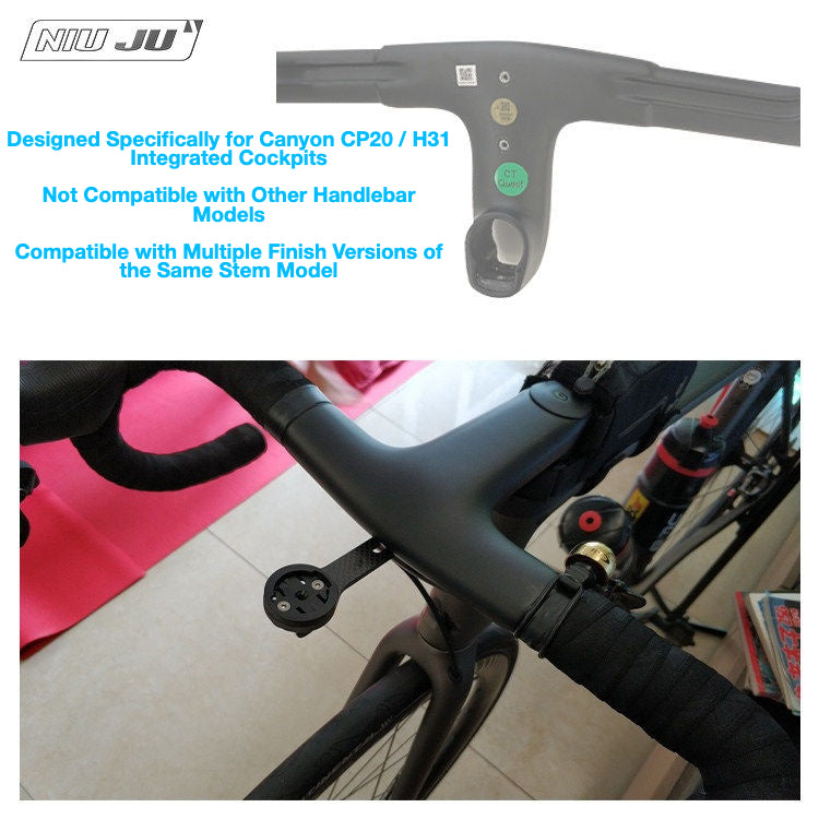 NIUJU Canyon H31 / CP10 / CP20 / CP18 Computer Mount | Aero Integrated Cockpit Extension Mount