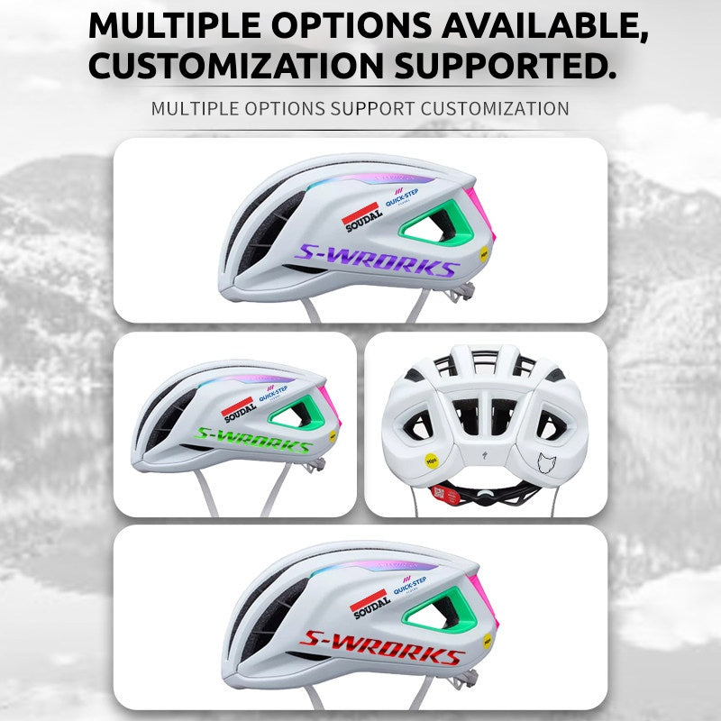 Kit de Adesivos Decal para Capacete S-Works Prevail 3 - Mudança de Cor do Logo da Equipe Specialized Quick-Step