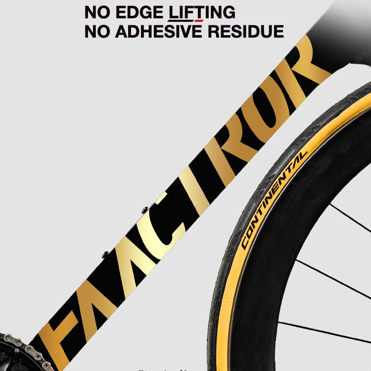FACTOR O2 VAM Downtube Logo Sticker | Road Bike Frame Custom Color Decal Kit