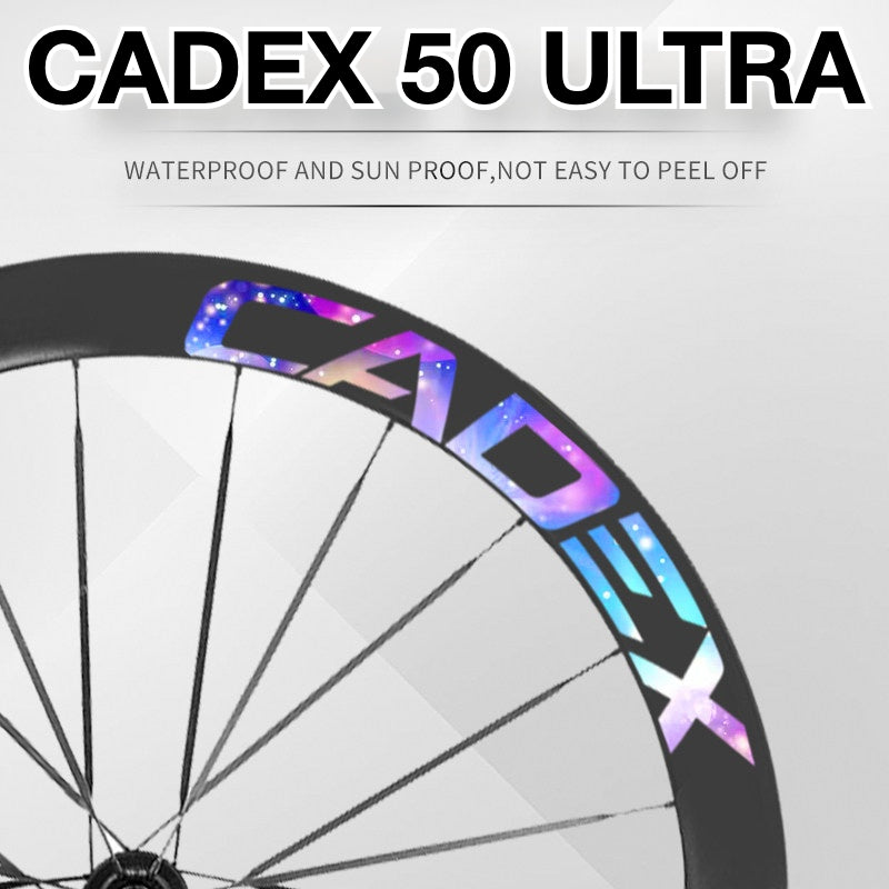 Cadex 50 Ultra Wheel Decal Sticker Kit – Premium Logo Cover & Color Change