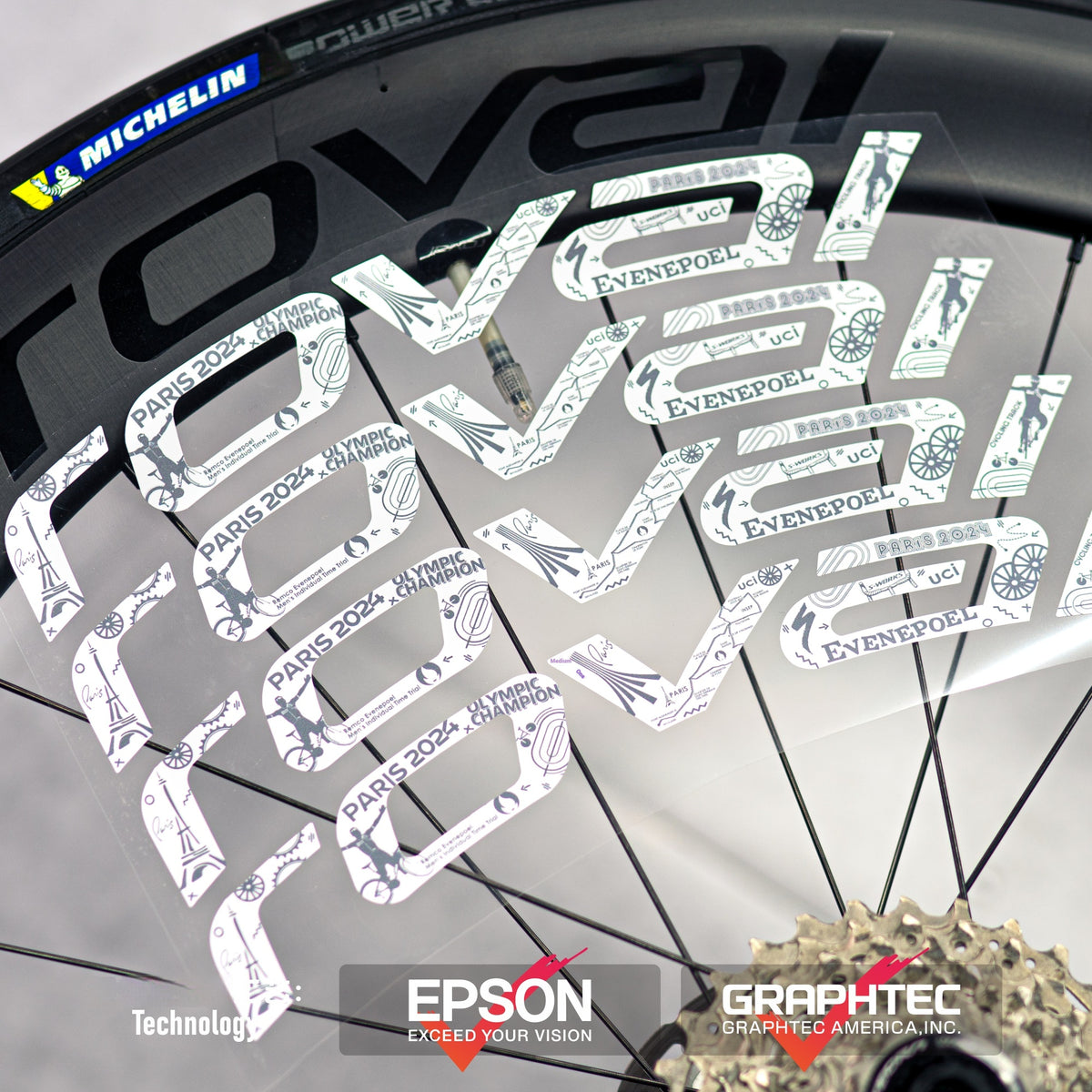 Adesivo Personalizado para Roval CLX2 Carbon Wheelset | Cores Edição Limitada Champion | Vinil Premium 3M | Resistente ao Tempo e Leve