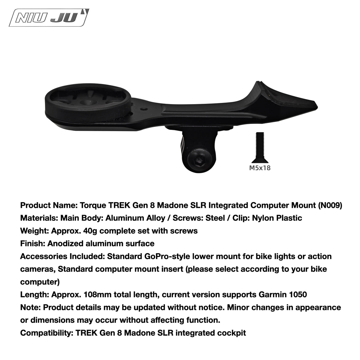 TREK Madone Gen 8 Aero RSL Integrated Computer Mount