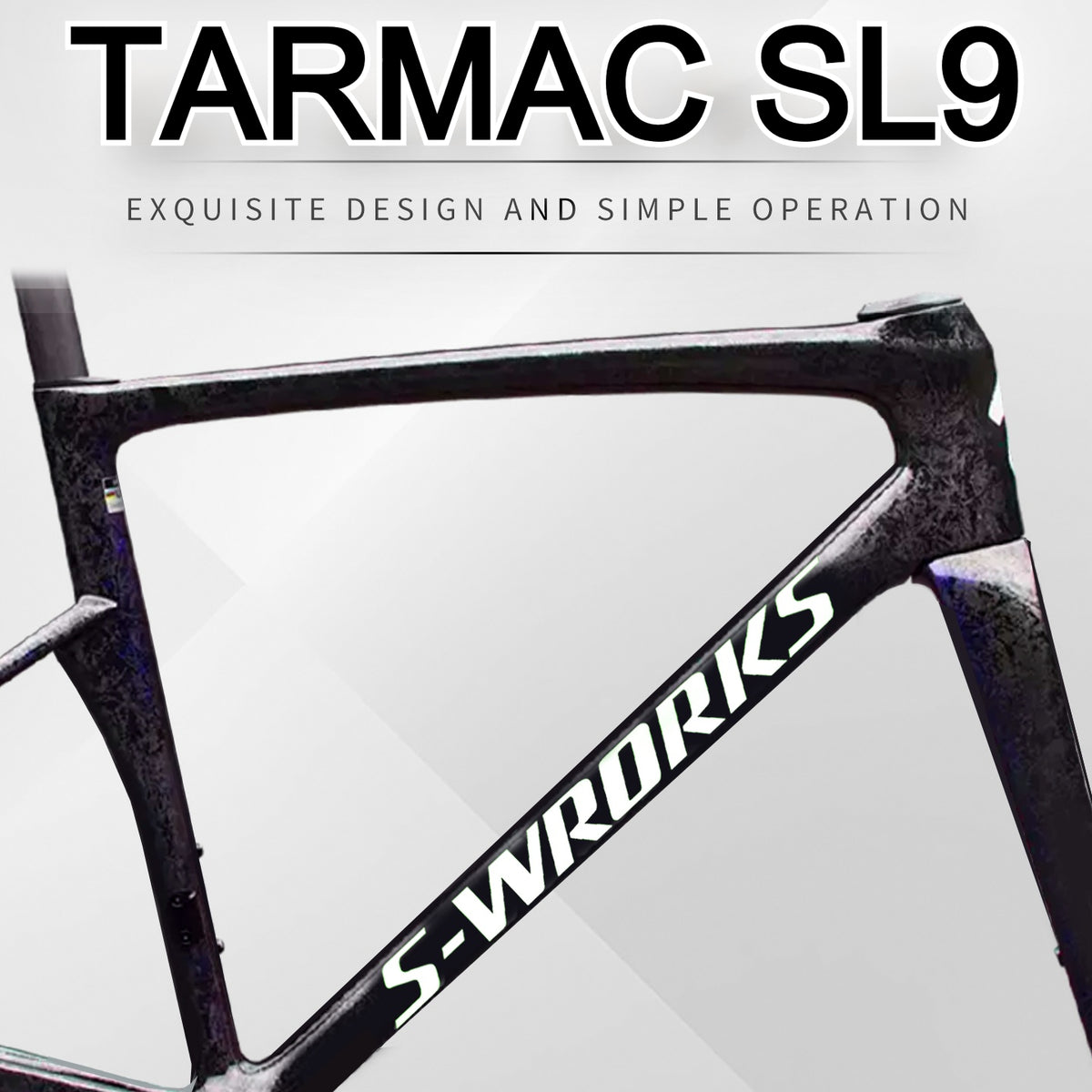 Specialized S-Works Tarmac SL9 Frame Logo Decals – Custom Color Waterproof Replacement Stickers