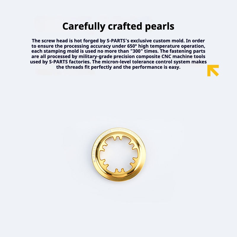 S-PARTS Center Lock Disc Rotor Lockring SL Edition | Ultralight TC4 Titanium | Multi-Color 1PCS